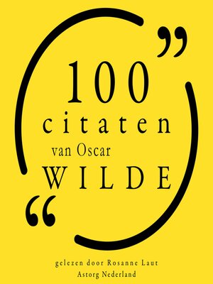 cover image of 100 citaten van Oscar Wilde